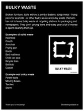 Ladda upp bild till gallerivisning, Informationsskylt Grovavfall