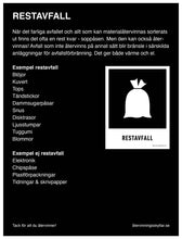 Ladda upp bild till gallerivisning, Informationsskylt Restavfall