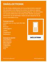 Ladda upp bild till gallerivisning, Informationsskylt Småelektronik
