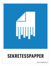 Ladda upp bild till gallerivisning, Sekretesspapper