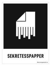 Ladda upp bild till gallerivisning, Sekretesspapper