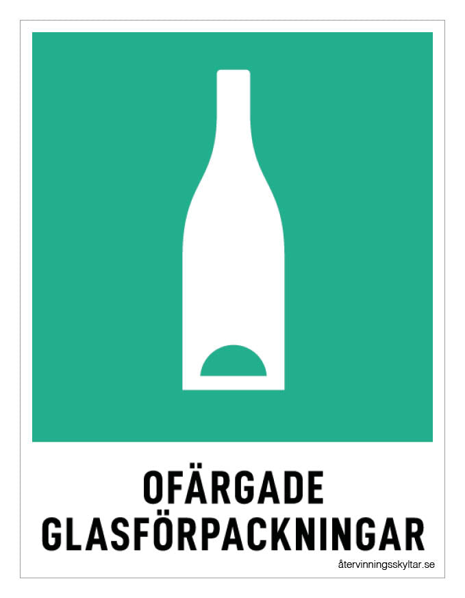 Ofärgade glasförpackningar